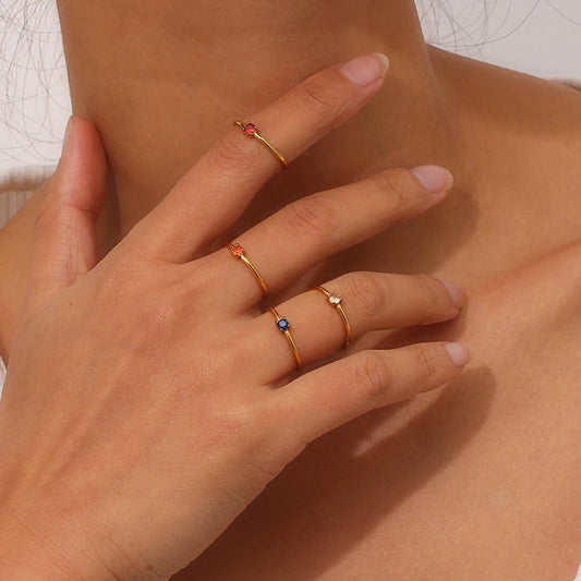 Birthstone Ring - Zafinne Jewelry