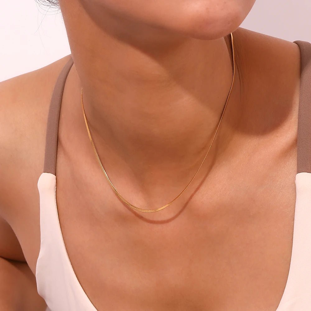 Blade Chain Necklace - Zafinne Jewelry