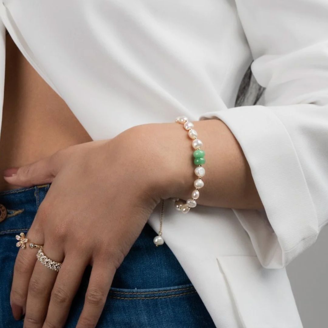 Pearl Aventurine Bracelet