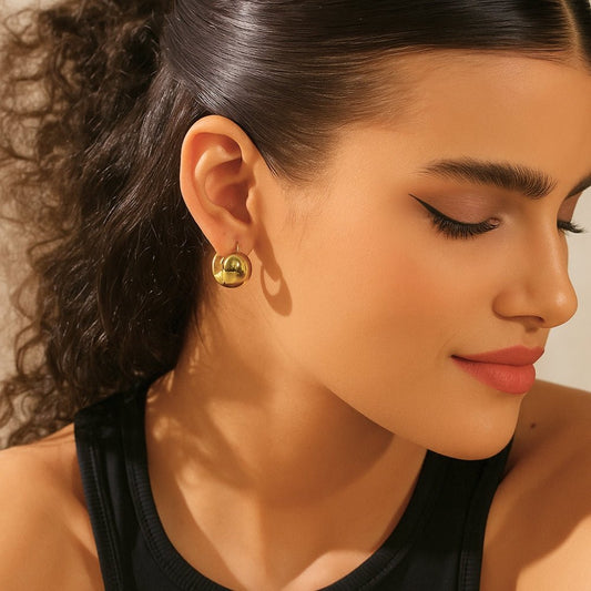 Chunky Hoop Earrings - Zafinne Jewelry