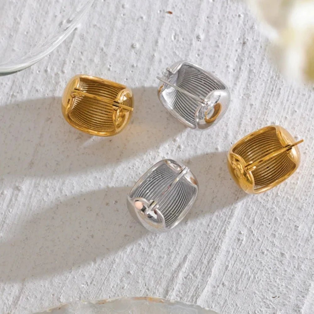 Chunky Hoop Earrings - Zafinne Jewelry
