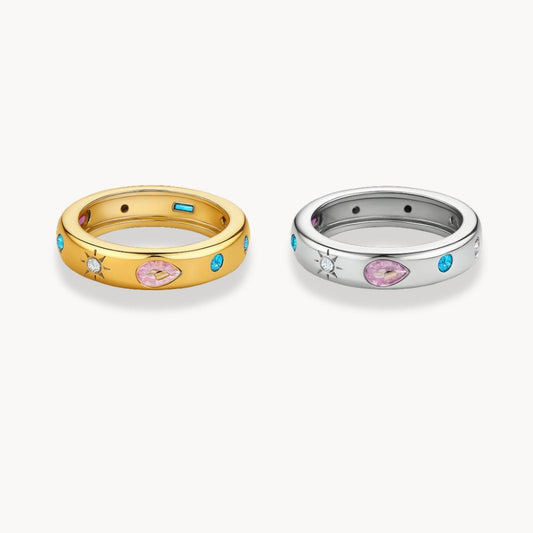 Color Gem Dome Ring - Zafinne Jewelry