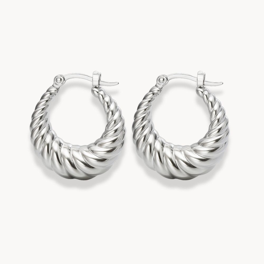 Croissant Hoop Earrings - Zafinne Jewelry