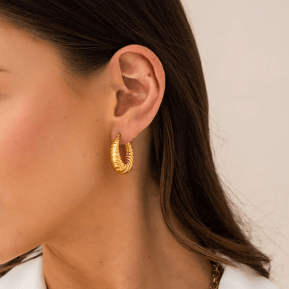 Croissant Hoop Earrings - Zafinne Jewelry