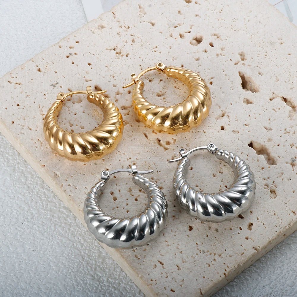 Croissant Hoop Earrings - Zafinne Jewelry