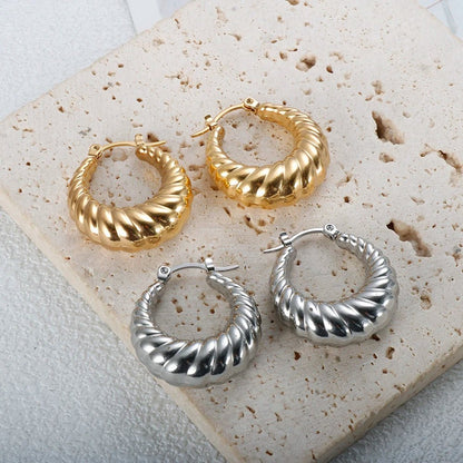 Croissant Hoop Earrings - Zafinne Jewelry