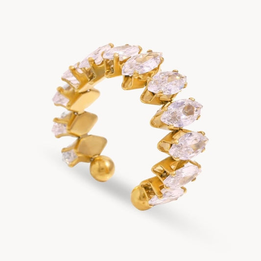 Crystal Sequence Adjustable Ring - Zafinne Jewelry