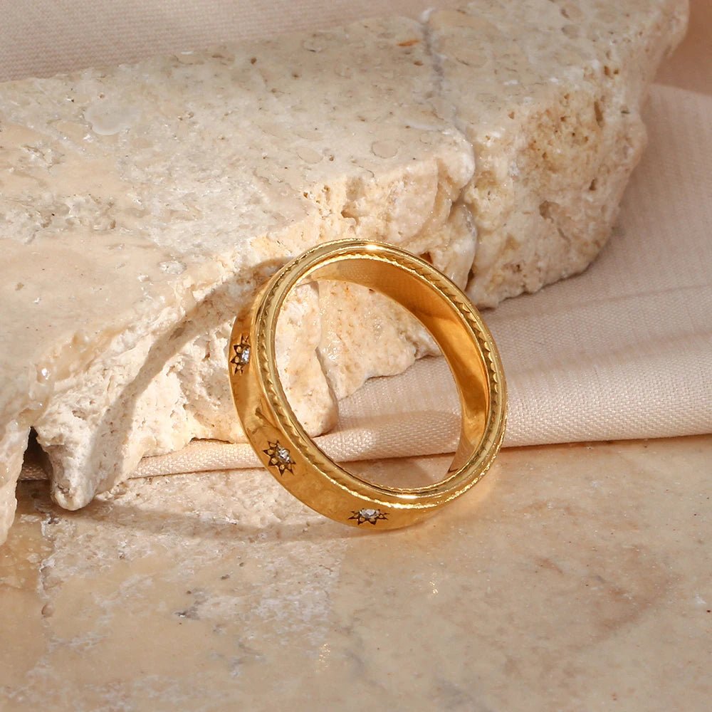 Crystal Stars Ring - Zafinne Jewelry