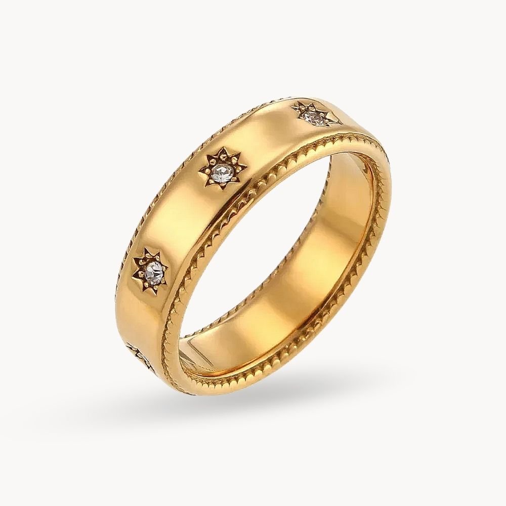 Crystal Stars Ring - Zafinne Jewelry