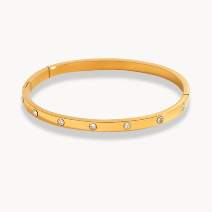 Dotted Sparkle Buckle Bracelet - Zafinne Jewelry