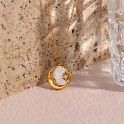 Eden Bloom Mother of Pearl Necklace - Zafinne Jewelry