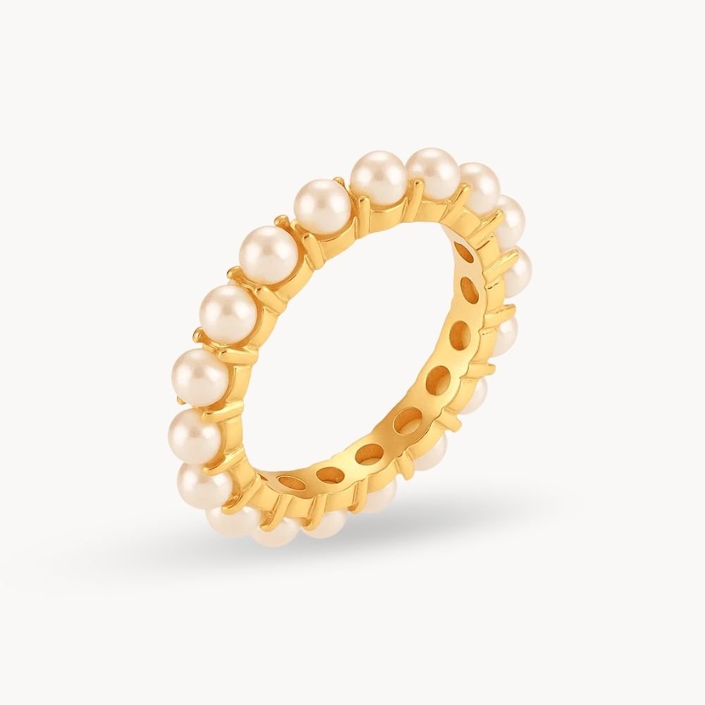 Elegant Pearl Round Ring - Zafinne Jewelry