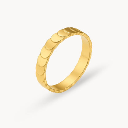 Fish Scale Texture Ring - Zafinne Jewelry
