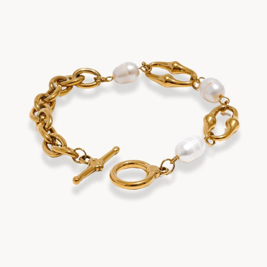 Freshwater Pearls Chain Bracelet - Zafinne Jewelry