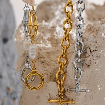 Freshwater Pearls Chain Necklace - Zafinne Jewelry