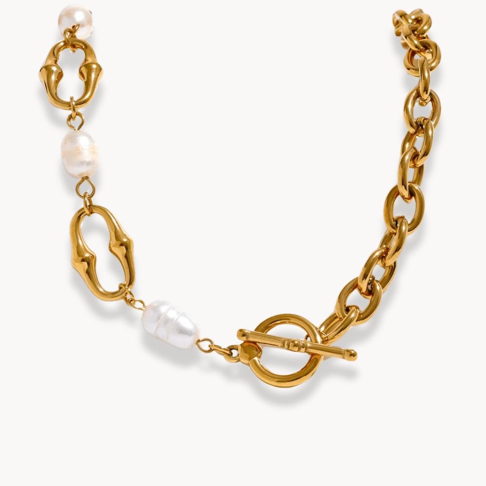 Freshwater Pearls Chain Necklace - Zafinne Jewelry