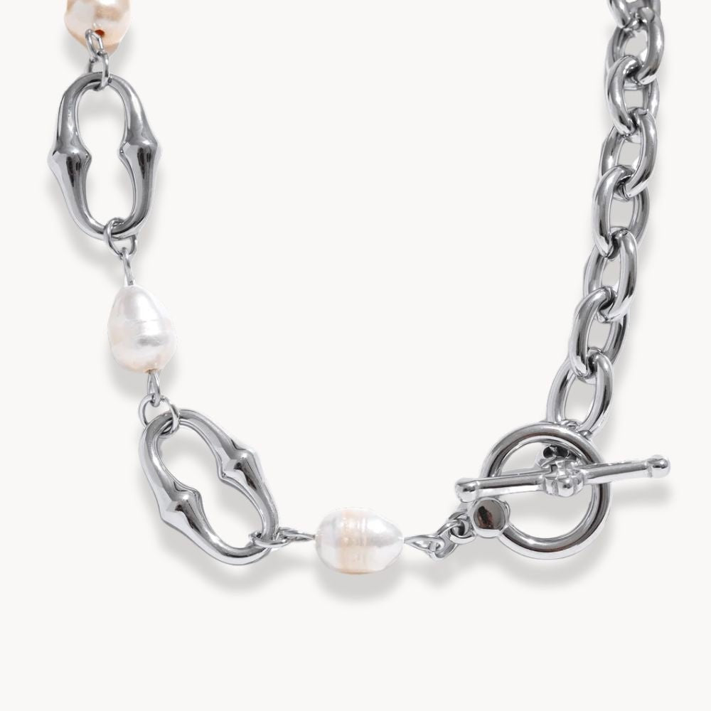 Freshwater Pearls Chain Necklace - Zafinne Jewelry