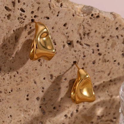 Geometric Earrings Gold - Zafinne Jewelry