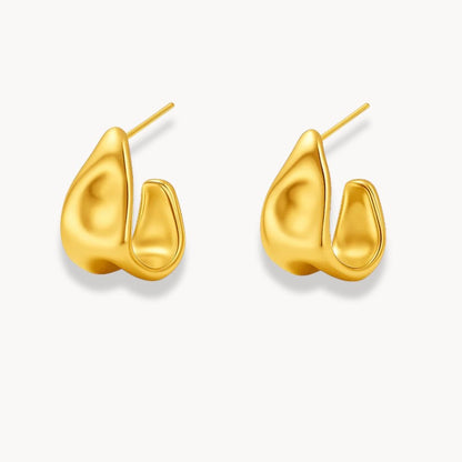 Geometric Earrings Gold - Zafinne Jewelry