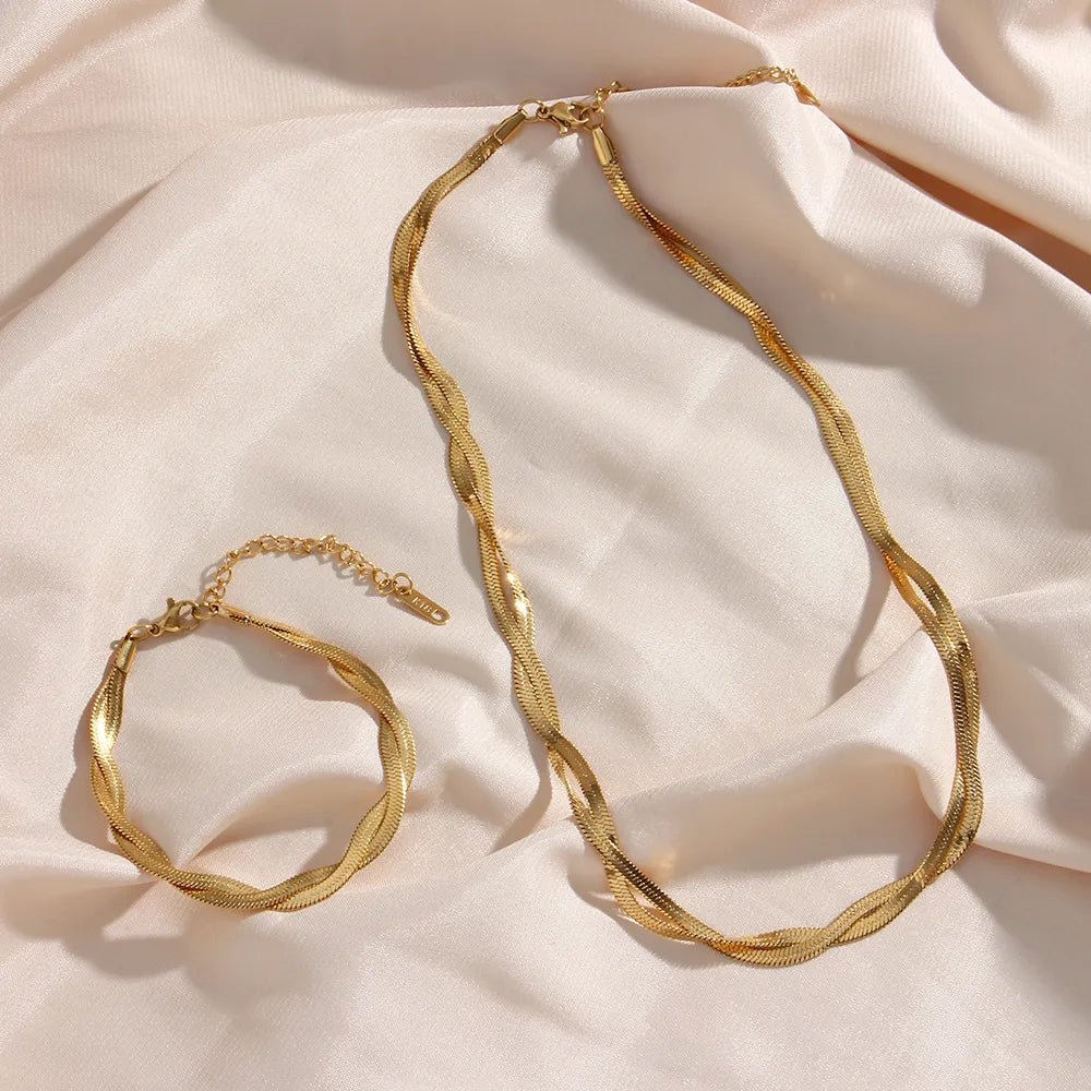 Gold Chain Bracelet - Zafinne Jewelry