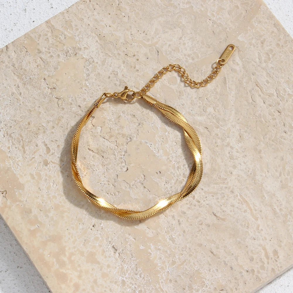 Gold Chain Bracelet - Zafinne Jewelry