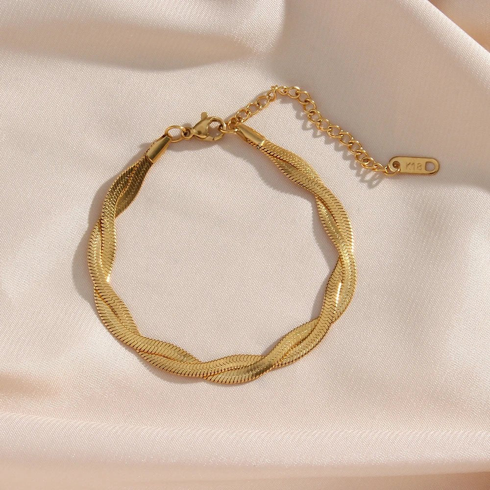 Gold Chain Bracelet - Zafinne Jewelry