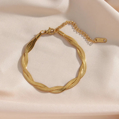 Gold Chain Bracelet - Zafinne Jewelry