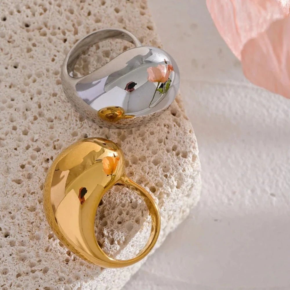 Half Chunky Ring - Zafinne Jewelry