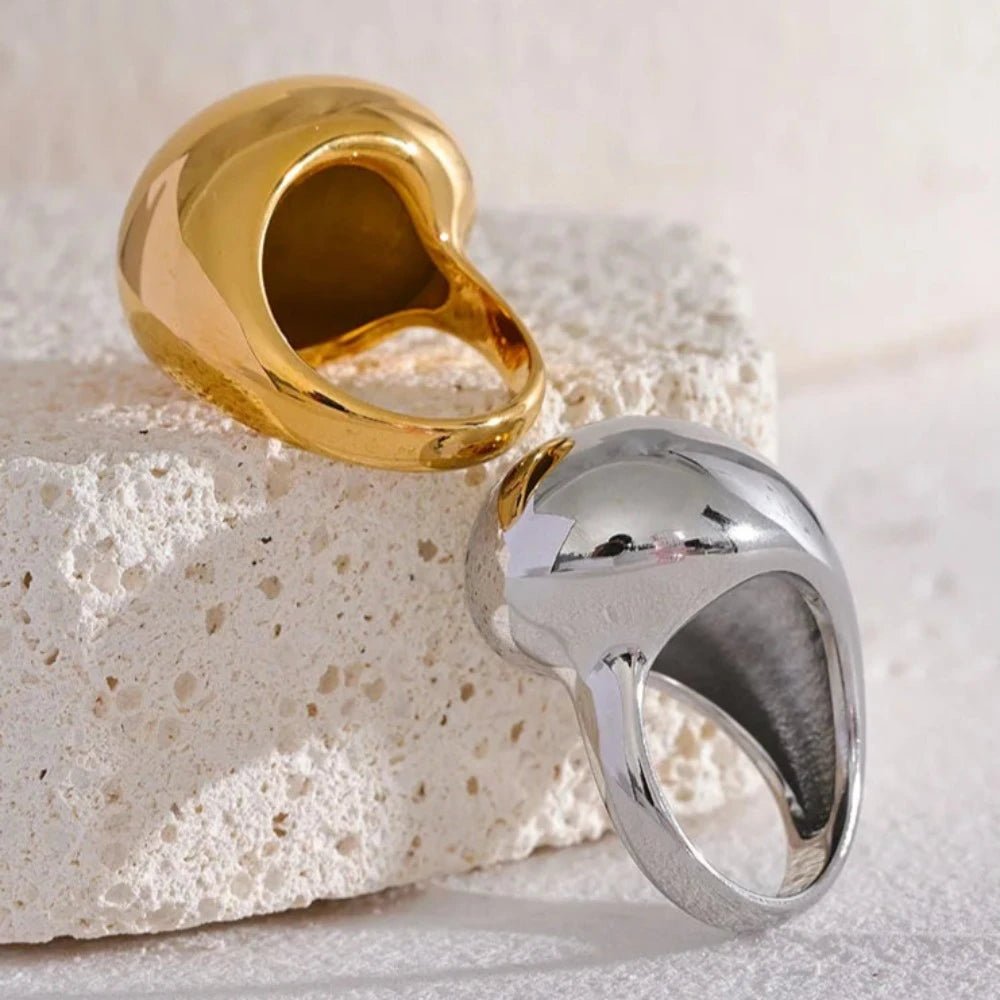 Half Chunky Ring - Zafinne Jewelry