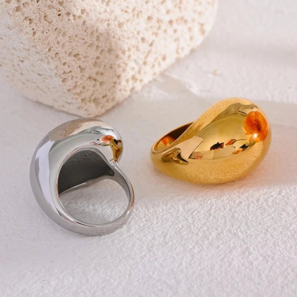 Half Chunky Ring - Zafinne Jewelry