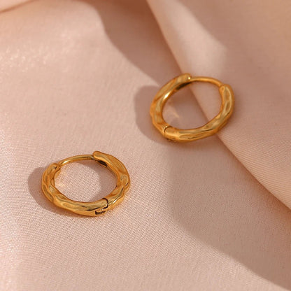 Hammered Hoop Earrings - Zafinne Jewelry