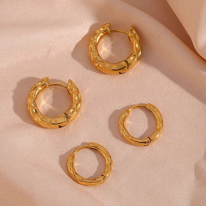 Hammered Hoop Earrings - Zafinne Jewelry