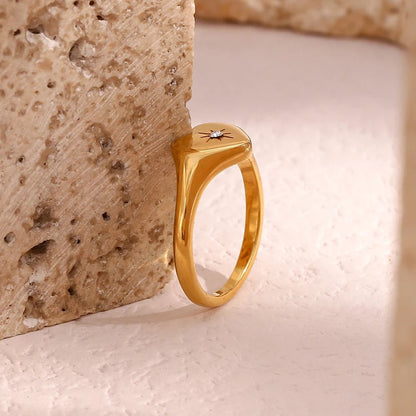 Heart North Star Ring - Zafinne Jewelry