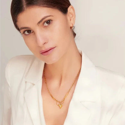 Heart Pendant Chain Necklace - Zafinne Jewelry