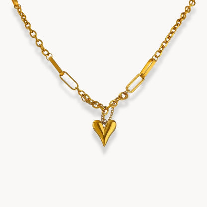 Heart Pendant Chain Necklace - Zafinne Jewelry