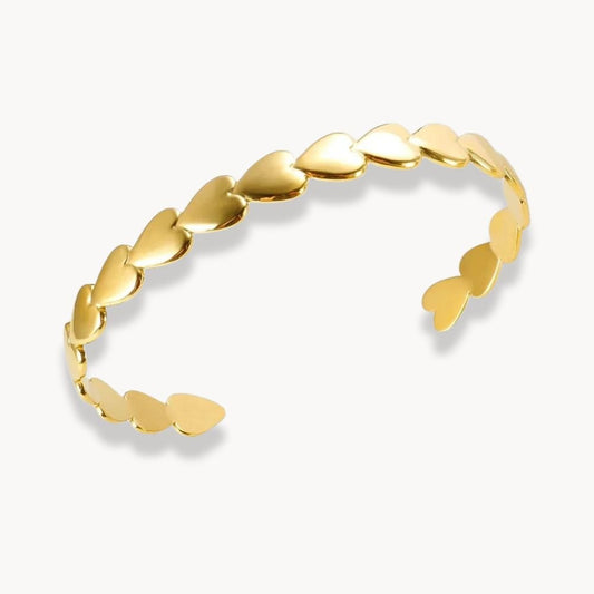 Hearts Bangle Bracelet - Zafinne Jewelry