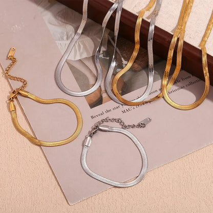Herryingbone Chain Necklace - Zafinne Jewelry