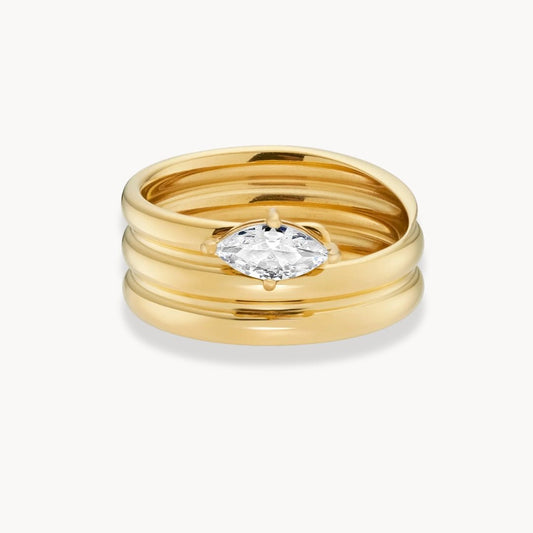 Juliette Marquise Dome Ring - Zafinne Jewelry