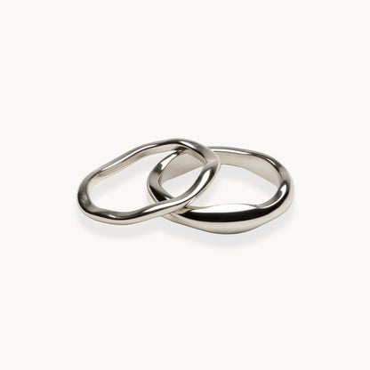 Luna Stackable Rings - Set of 2 - Zafinne Jewelry