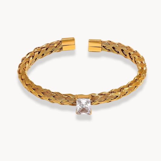 Mesh Weave Bangle Bracelet - Zafinne Jewelry