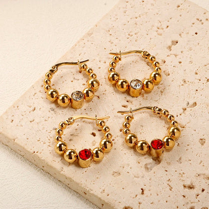 Multi Bead Stud Earrings - Zafinne Jewelry