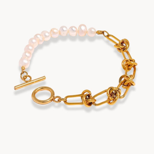 Natural Pearls Chain Bracelet - Zafinne Jewelry