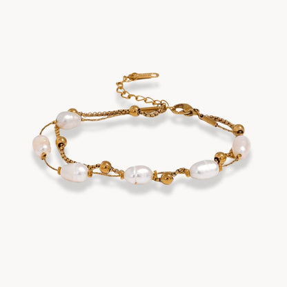 Natural Pearls Double Layer Bracelet - Zafinne Jewelry