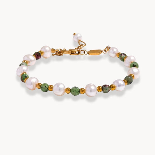 Natural Stone Freshwater Pearls Bracelet - Zafinne Jewelry