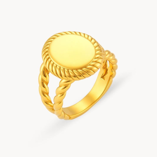 Oval Shape Twist Ring - Zafinne Jewelry