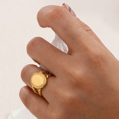 Oval Shape Twist Ring - Zafinne Jewelry