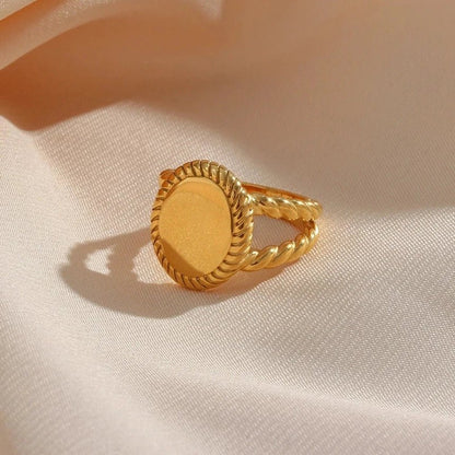 Oval Shape Twist Ring - Zafinne Jewelry