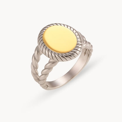Oval Shape Twist Ring - Zafinne Jewelry