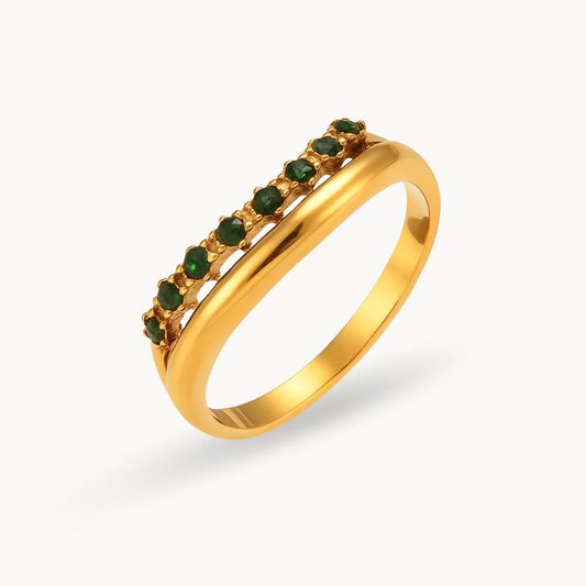 Paved Multiple Layer Ring - Zafinne Jewelry
