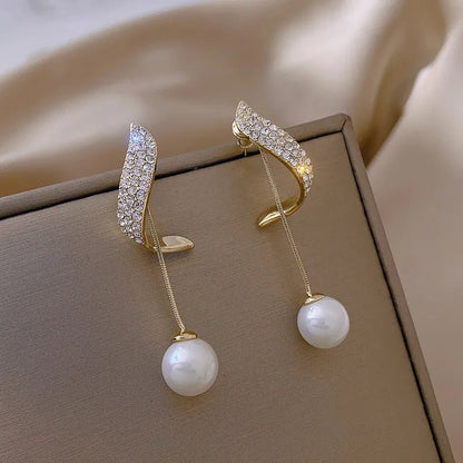 Pearl Dangle Earrings - Zafinne Jewelry